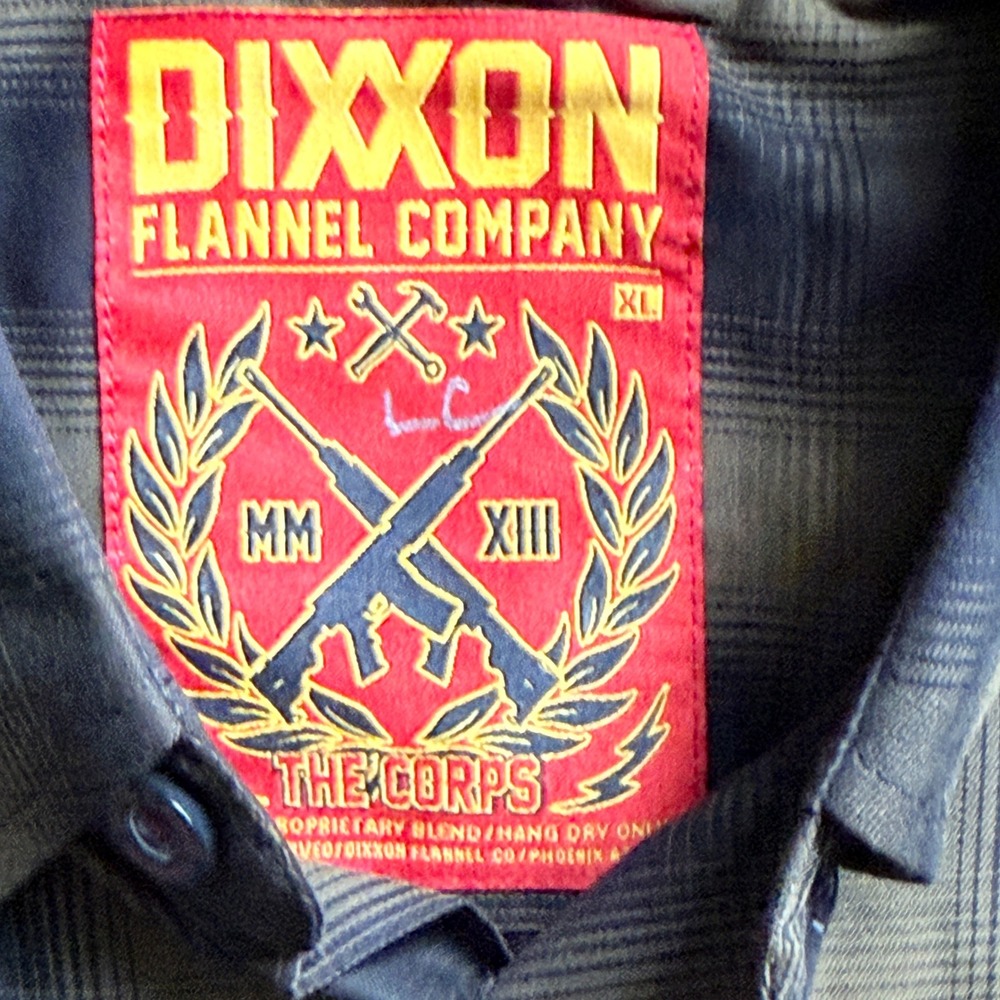 Dixxon Flannel Mens The Corps Limited Edition Plaid Button Down Shirt, Olive,XL - Picture 2 of 7